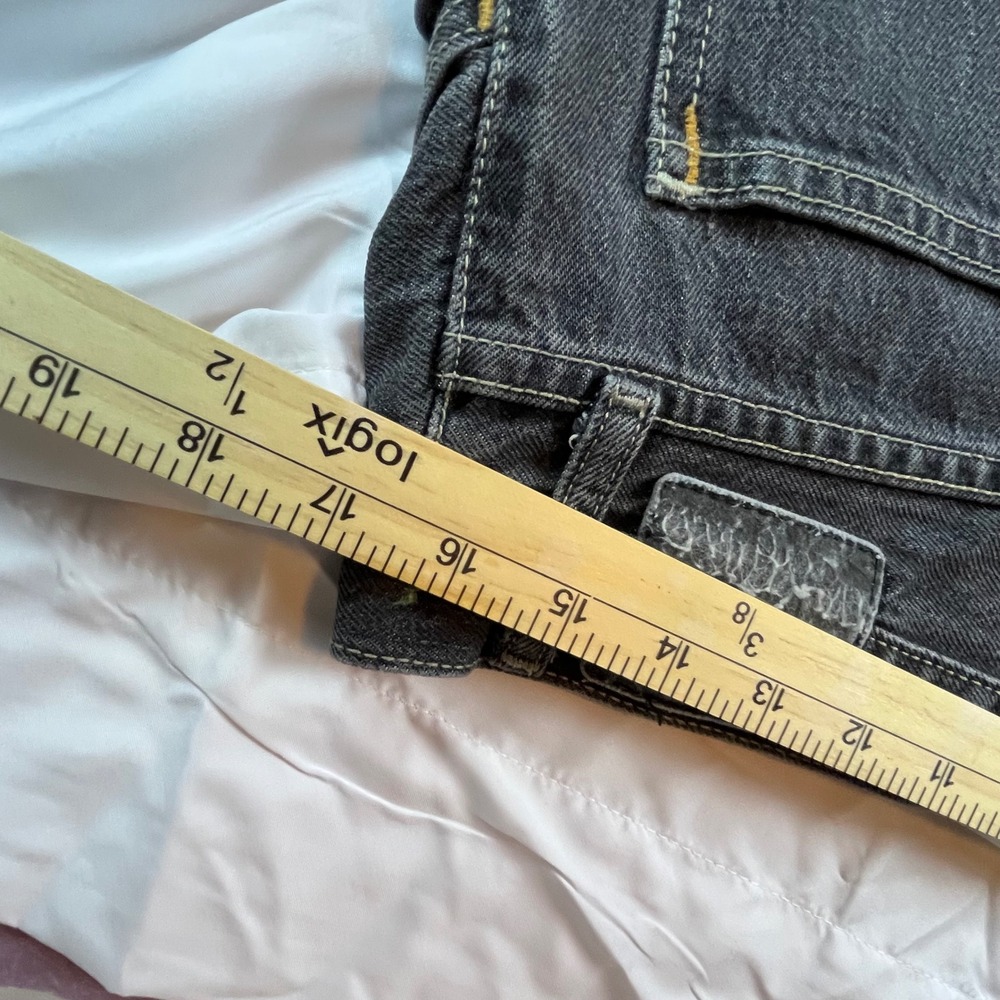 Levis SilverTab Baggy Jeans Mens 33x32 Faded Black Denim 90s Streetwear Wide Leg - Picture 4 of 16